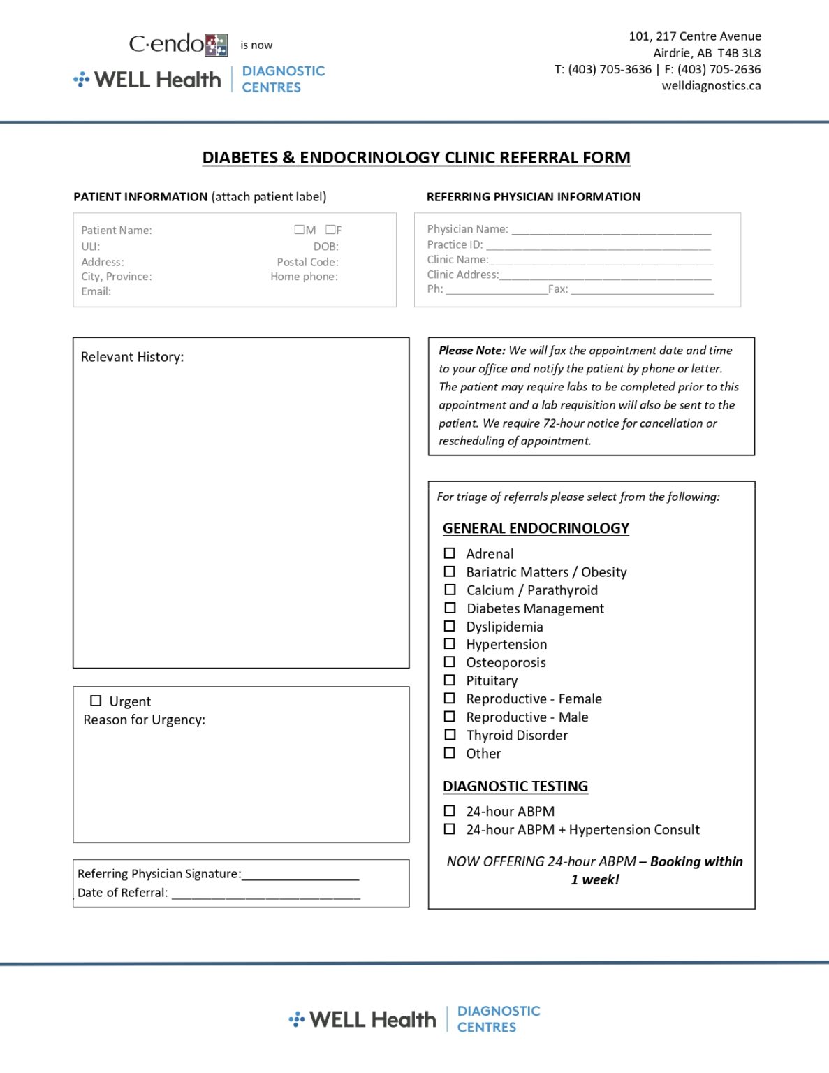 WELL Diagnostics | Requisitions